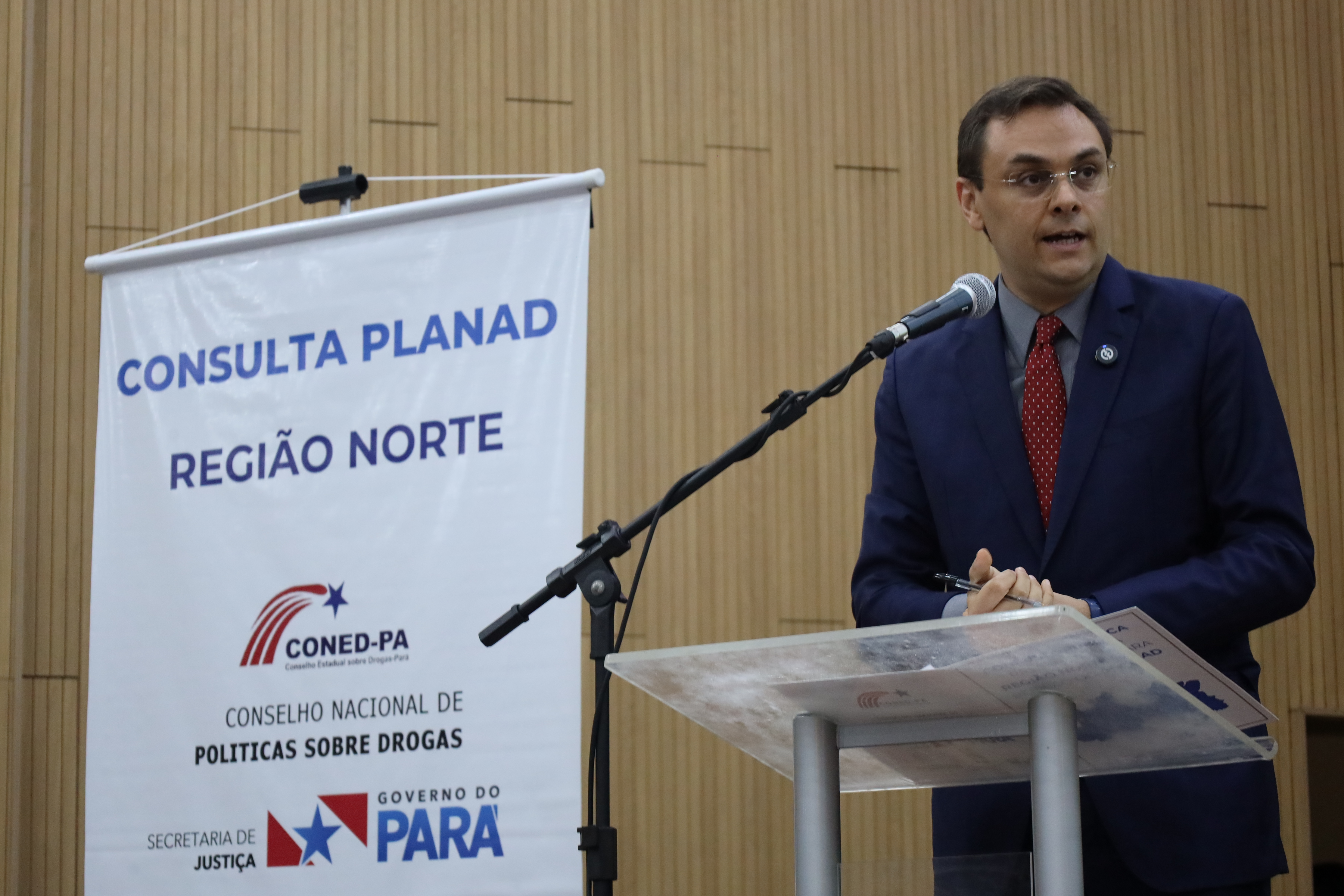 Secretário de Justiça, Evandro Garla, fez o discurso de abertura