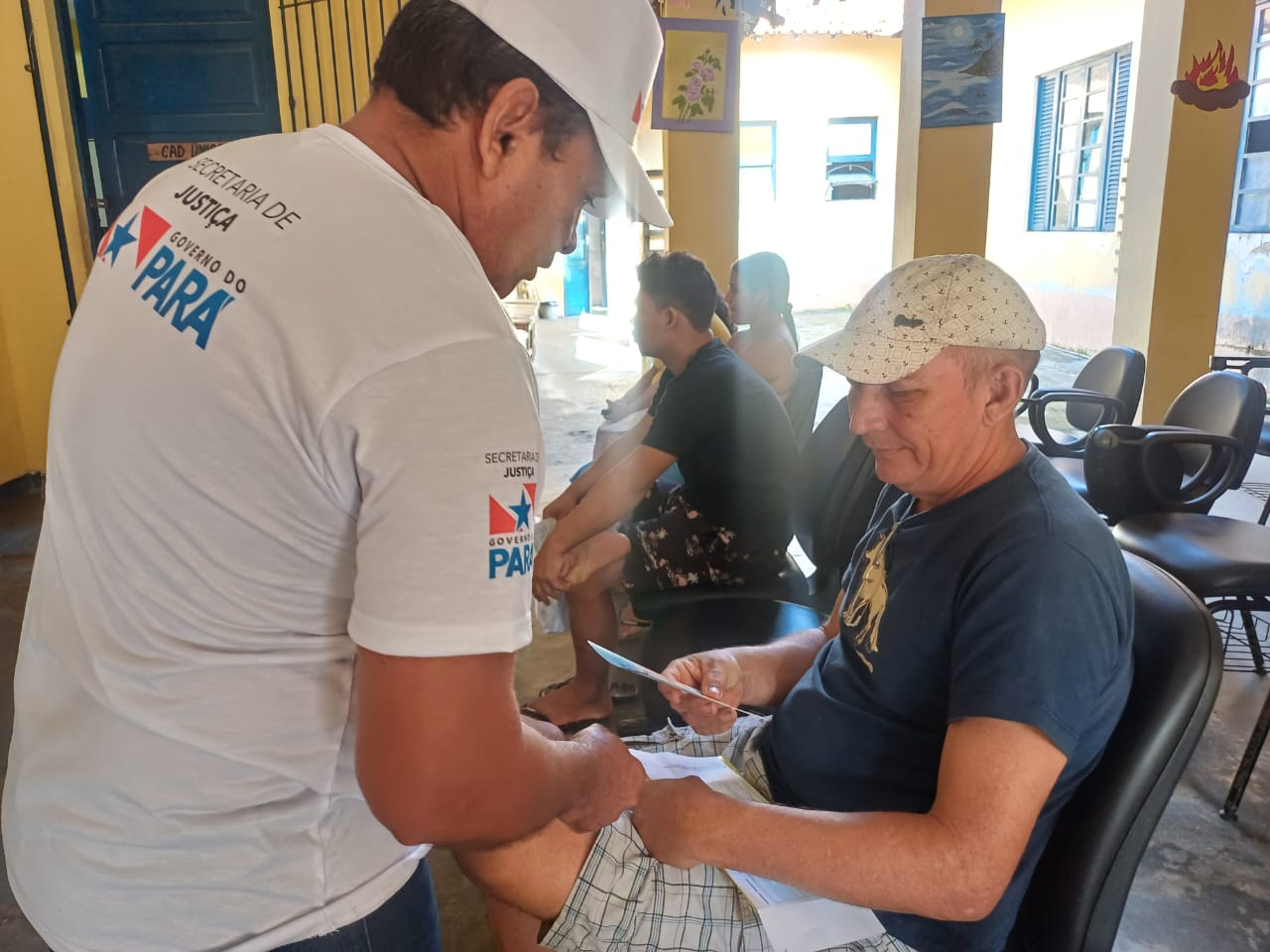 Seju/CMDV no terminal rodoviário de Mosqueiro