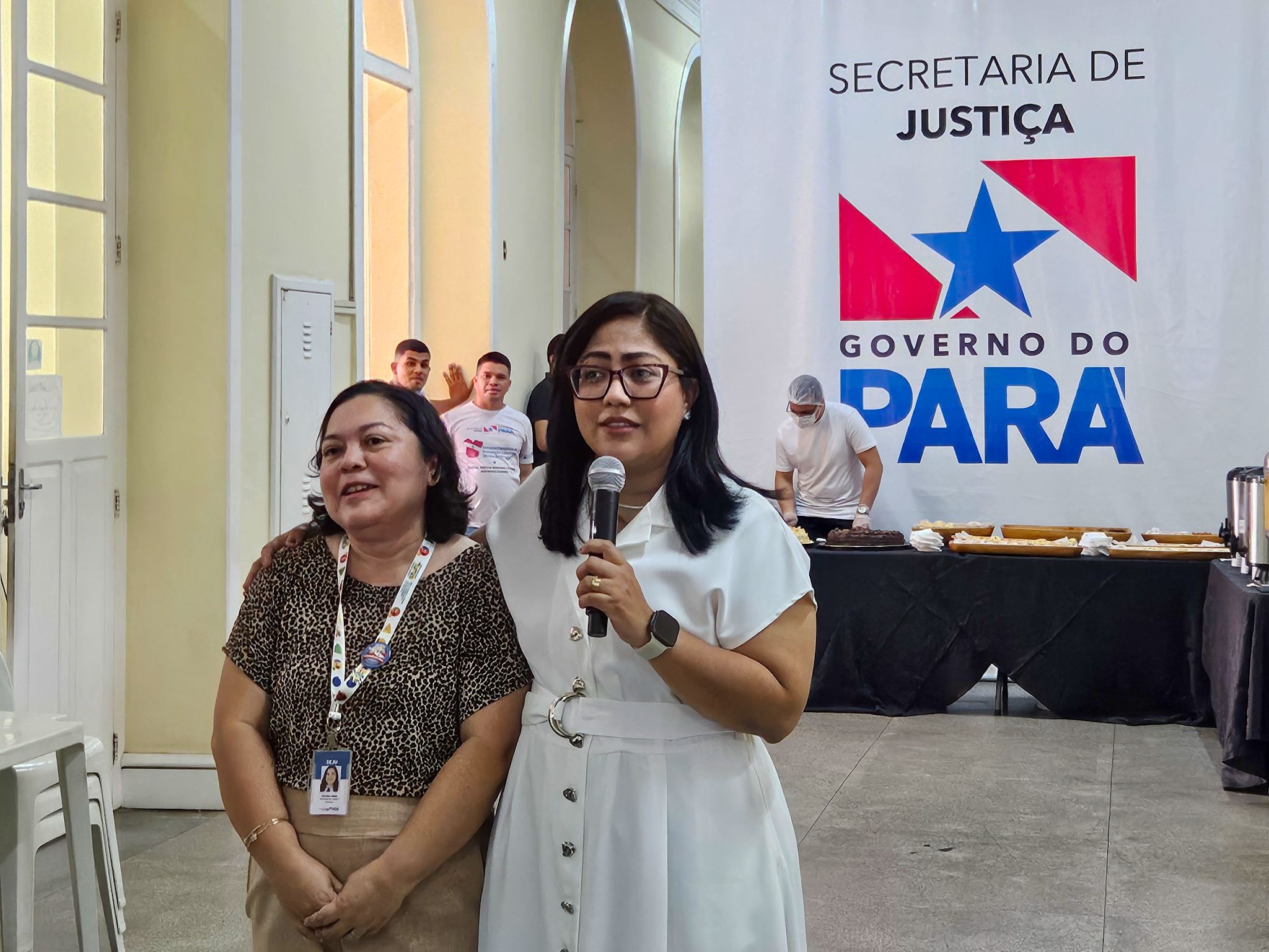 Cimara Vidal, chefe de gabinete, e Secretária de Justiça, Natália Matos